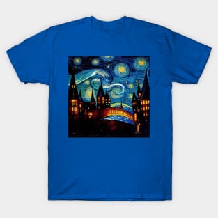 Starry Night Wizarding School Van Gogh T-Shirt